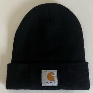 Carhartt Unisex Hat Beanie Black Cuffed